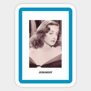 Judgment Tarot Card - Bette Davis Sticker